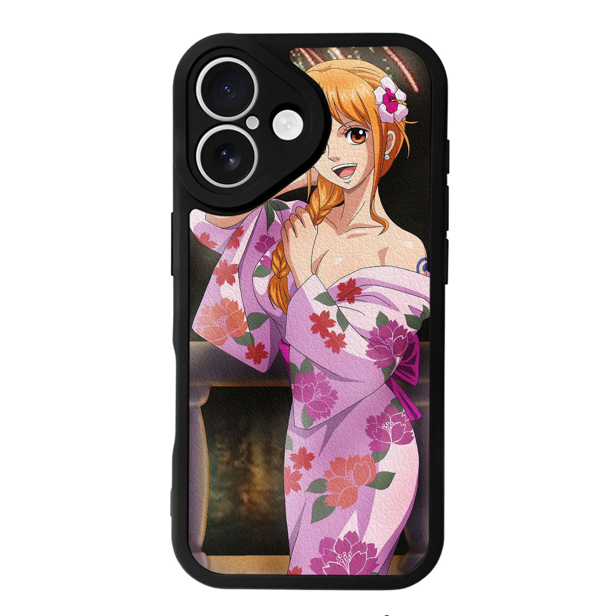 （画像用） ワンピース ONE PIECE 【iPhone 16シリーズ対応】シリコンスマホケース（レザー調） 材質：シリコン